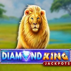 Diamond King Jackpots slot logo by SpinPlay Games at Wildroyal Casino