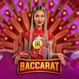 Official Live Casino logo: Mega Baccarat by Pragmatic Play at Wildroyal Casino